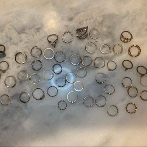 Collection of rings! Silver, brass and gold